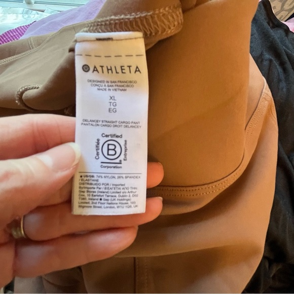 Athleta Delancey Straight Cargo Pants in Brown Size XL - Picture 6 of 8